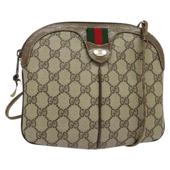 GUCCI GG Supreme Web Sherry Line Bag Pvc Beige Green Red 904 02 047 - Picture 1 of 16
